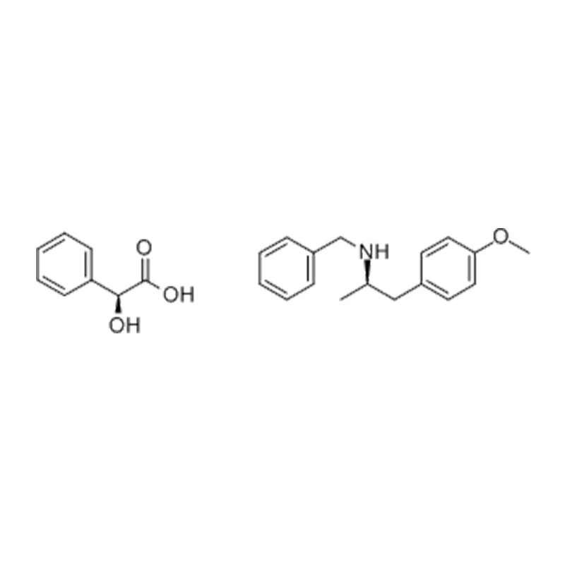 KWAS (2S)-HYDROKSY(fenylo)octowy (2R)-N-benzylo-1-(4-METOKSYFENYLO)PROPAN-2-AMINA (1:1) (SÓLA)