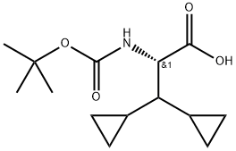 Kwas (S)-2-((tert-butoksykarbonylo)amino)-3,3-dicyklopropylopropanowy