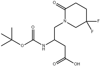Kwas (S)-3-((tert-butoksykarbonylo)amino)-4-(5,5-difluoro-2-oksopiperydyn-1-ylo)butanowy