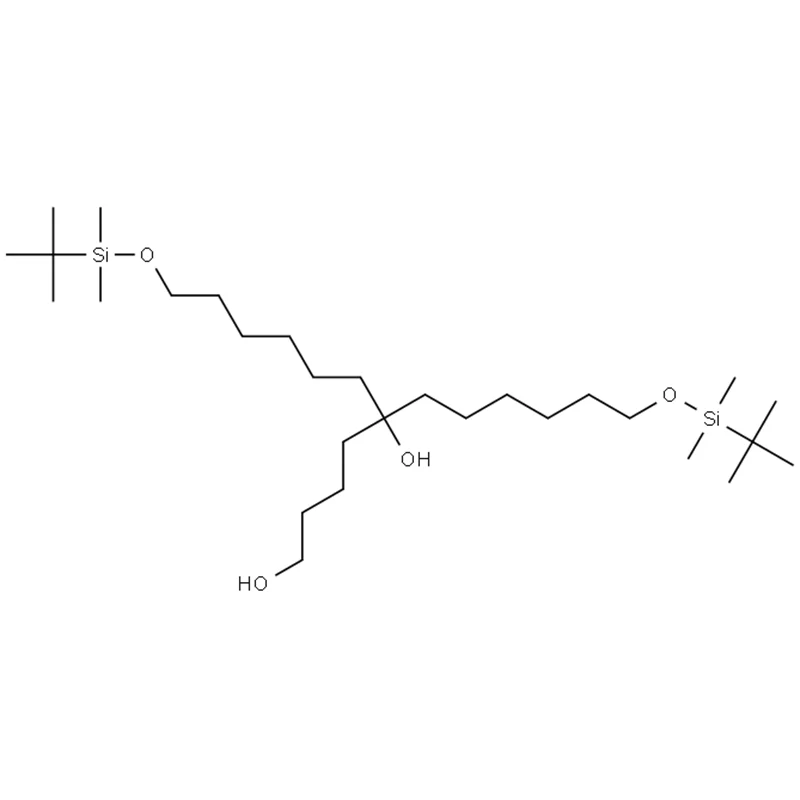 1-(pentan-5-ol)-2-hydroksylo-3,4-bis(TBDMS-heksan)