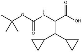 Kwas 2-((tert-butoksykarbonylo)amino)-3,3-dicyklopropylopropanowy