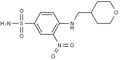 3-nitro-4-(((tetrahydro-2H-piran-4-ylo)metylo)amino)-benzenosulfonamid