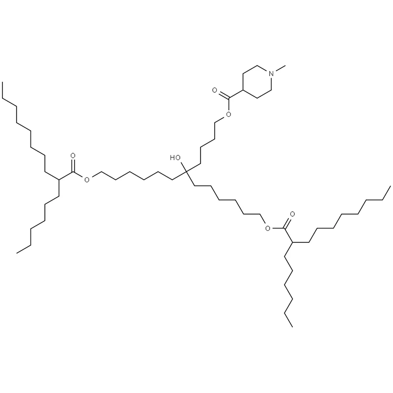 7-hydroksy-7-(4-((1-metylopiperydyno-4-karbonylo)oksy)butylo)tridekano-1,11-diylu bis(2-heksylodekanian)